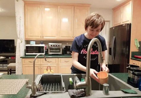 Junior Rufina Chow’s mother continues doing housework to pass time.