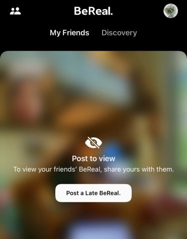 Page seen by viewers in the Be Real app. Image by Emma Arredondo. 