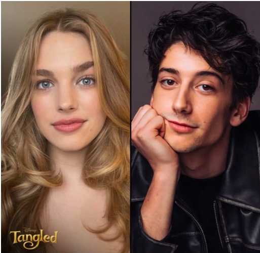 El poster con el que anuncio Disney en su cuenta oficial de instagram,  que los actores Teagan Croft y  Milo Manheim van a interpretar a los personajes principales de la película Rapunzel en live action.
